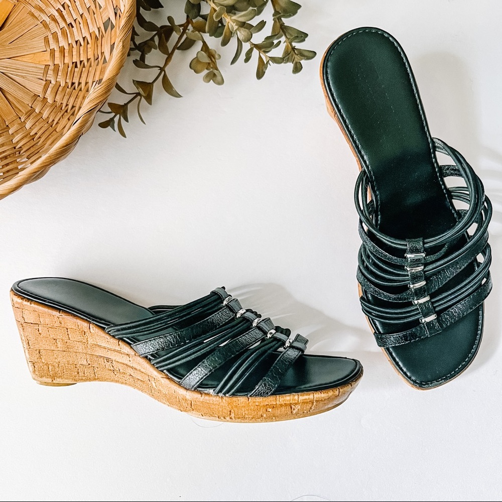 Italian Shoemakers Black Wedges